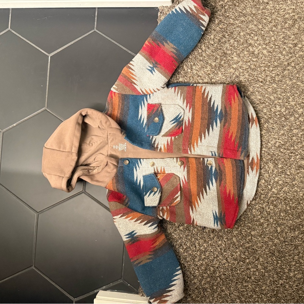 Kids Patterned Hooded Jacket